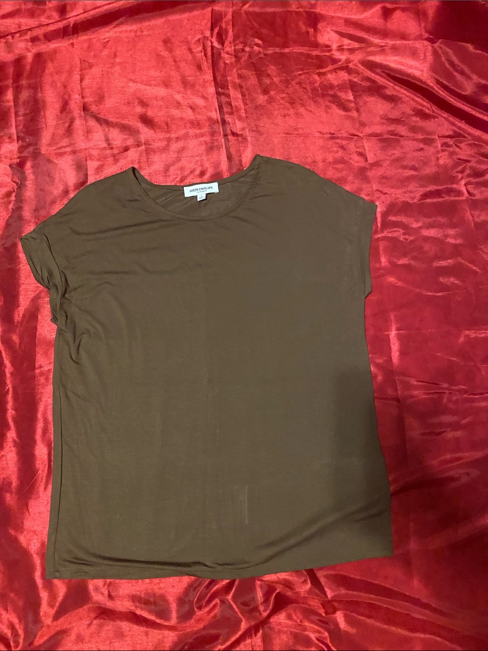 Madewell Olive-Brown Short Sleeve Crewneck Tee
